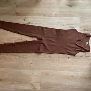Brown Sleeveless Jumpsuit